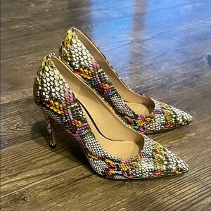 Mix No. 6 Colorful Snakeskin Heels